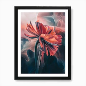 Abstract Flower Canvas Art Art Print