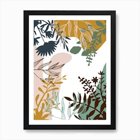 Abstract Floral Pattern 1 Art Print