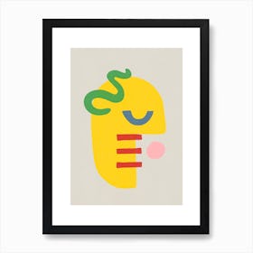 Bold coloured abstract shapes Art Print