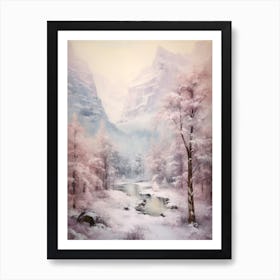 Dreamy Winter Painting Yosemite National Park United States 3 Art Print