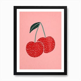 Cherry Paper Cut Art Print