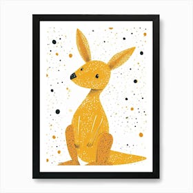 Yellow Kangaroo 2 Art Print