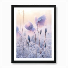 Frosty Botanical Morning Glory 1 Art Print