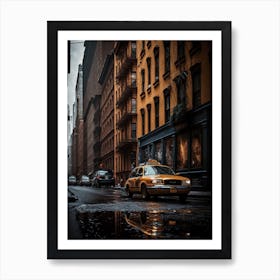 New York City Taxi Cab Art Print