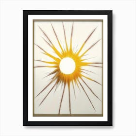 Sunburst Symbol Abstract Painting Art Print