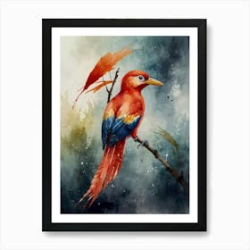 Red Bird Art Print