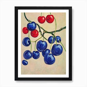 Cherry 1 Vintage Sketch Fruit Art Print