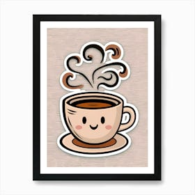 Coffee Cup Sticker Art Print