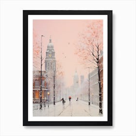 Dreamy Winter Painting Liverpool United Kingdom Art Print