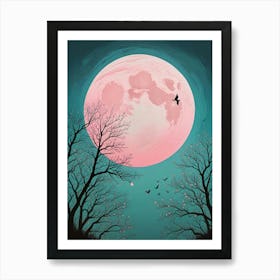 Fly Away Moon Scene (12) Art Print