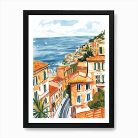 Travel Poster Happy Places Monaco 1 Art Print
