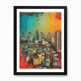 Bangkok Retro Polaroid Inspired 2 Art Print
