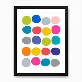 Colorful Pebbles Art Print