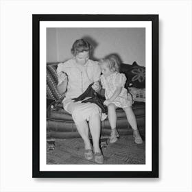 Wife Of Mormon Farmer And Her Daughter, Snowville, Utah By Russell Lee Art Print