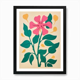 Cut Out Style Flower Art Honeysuckle Art Print