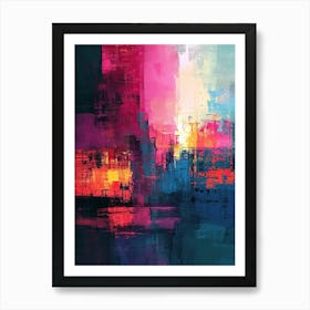 Abstract City | Pixel Art Series 1 Art Print