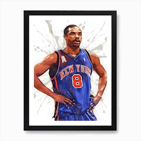 Latrell Sprewell New York Knicks Art Print