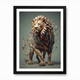 Abstract Lion Art Print