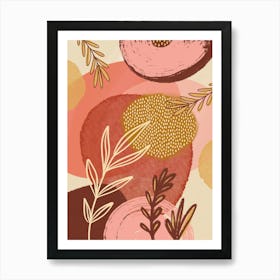 Botanical Boho Abstract Art Print