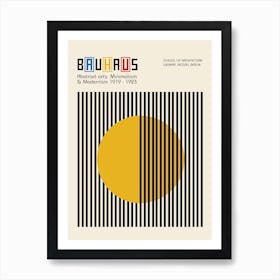 Bauhaus Red Cirlceddsd Art Print