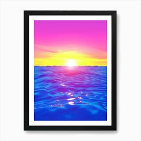 Sunset Over The Ocean 84 Art Print