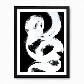 Vinyl White Abstract Art Print