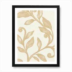 Gold Leaf Wallpaper Art Print