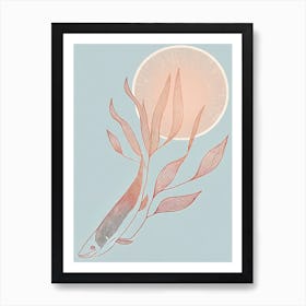 From Flowers and Fishes - Abstract Minimal Boho Beach Art Print