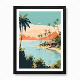 Pacific Islands 2 Travel Illustration Art Print