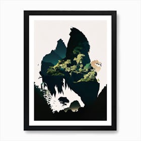 Ao Phang Nga National Park Thailand Cut Out PaperII Art Print