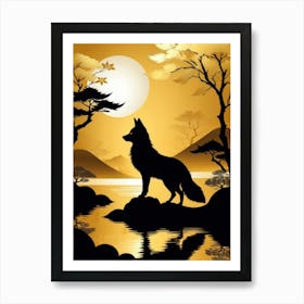 Japan Golden Fox 16 Art Print