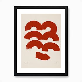 Abstract Red Composition 01 Art Print