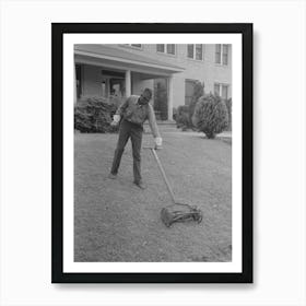 Cutting Grass, San Augustine, Texas By Russell Lee Art Print