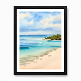 Shoal Bay 2, Anguilla Watercolour Art Print