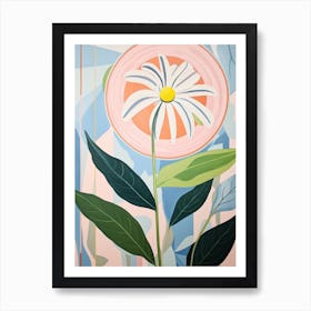 Daisy 8 Hilma Af Klint Inspired Pastel Flower Painting Art Print