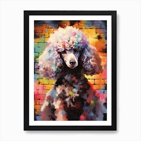 Aesthetic Poodle Dog Puppy Brick Wall Graffiti Artwork 1 Art Print