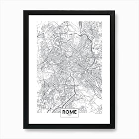 Map Rome Art Print