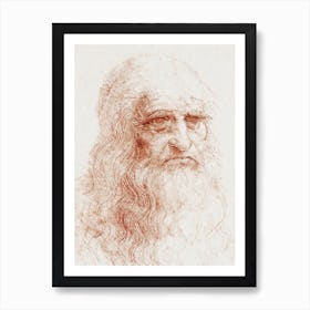  Self Portrait, Leonardo Da Vinci Art Print