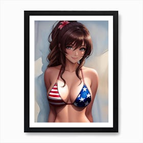 American Girl In Bikini 2 Art Print