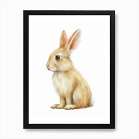 Chinchilla Rabbit Kids Illustration 4 Art Print