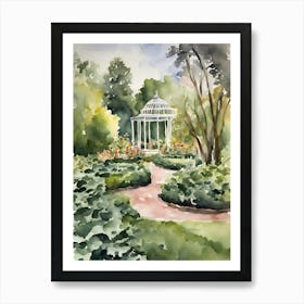 Botanical Garden Akvarell Art Print