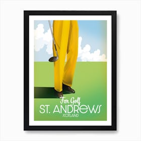 St Andrews Golf Travel poster Art Print