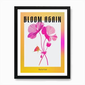 Hot Pink Nasturtium 1 Poster Art Print