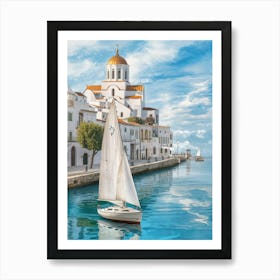 Sailboat On The Water 1 Art Print