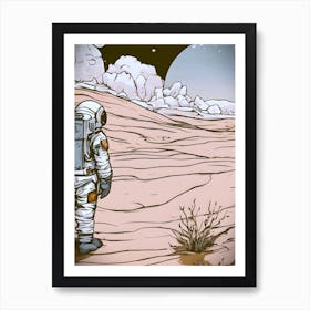 Astronaut In The Desert Art Print