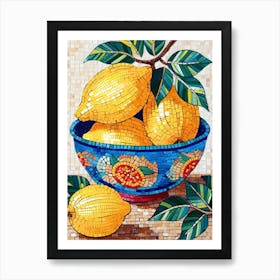Lemons In A Bowl 5 Art Print