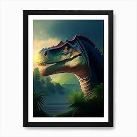 Panoplosaurus Illustration Dinosaur Art Print