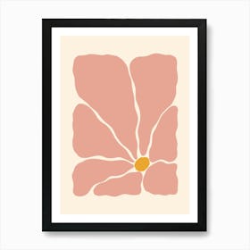 Abstract Flower 02 - Medium Pink Art Print