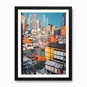 A Window View Of Tokyo In The Style Of Pop Art 3 Art Print