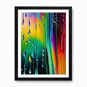 Water Droplets Waterscape Bright Abstract 1 Art Print